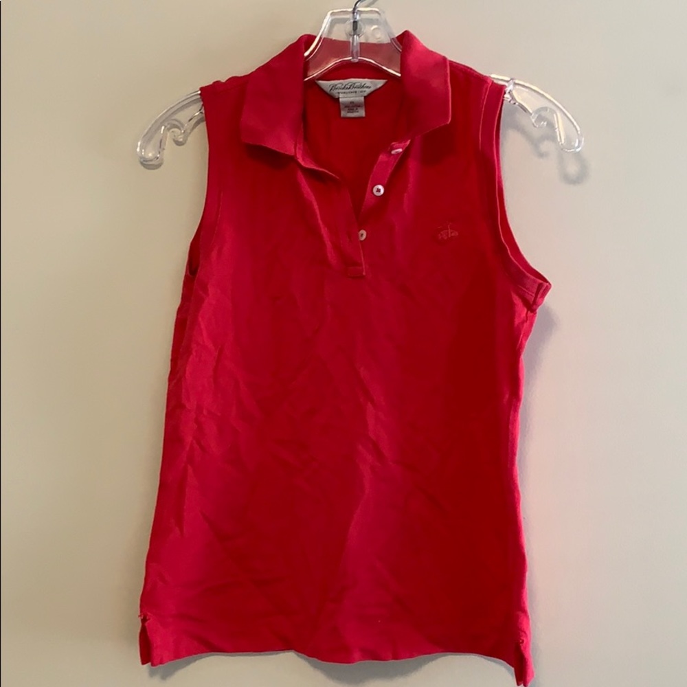 Brooks Brothers sleeveless collar shell